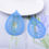 Thumbnail: 2 watermark drop prints - 51 x 38 mm - 10 colors - brass