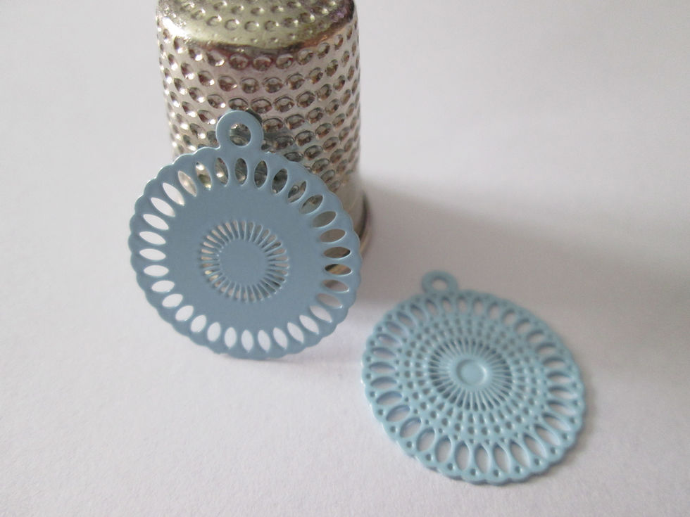 Thumbnail: 2 round prints - 20 x 18 mm - brass - 8 colors