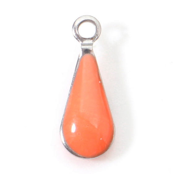Miniatura: 2 sequins émaillés gouttes  -  12 x 5 mm - 6 coloris