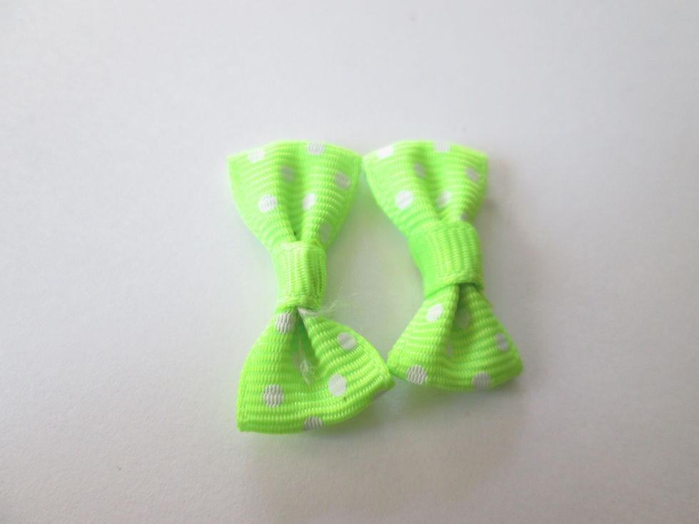 Miniatura: noeuds  à pois  - 30 x 15 mm - coton et polyester - 16 coloris
