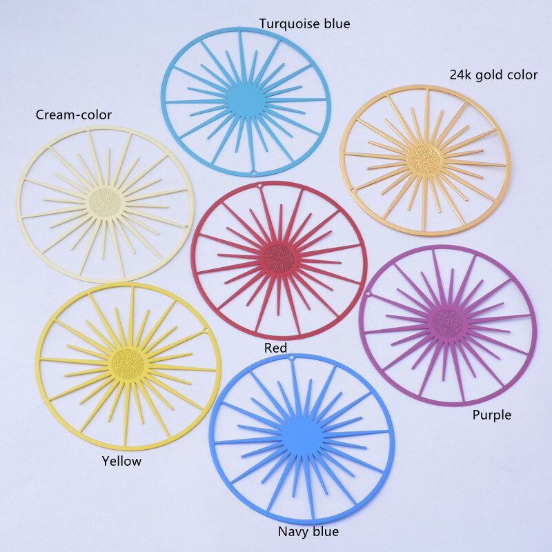 Thumbnail: 2 round watermark prints - 55 mm - 10 colors - brass
