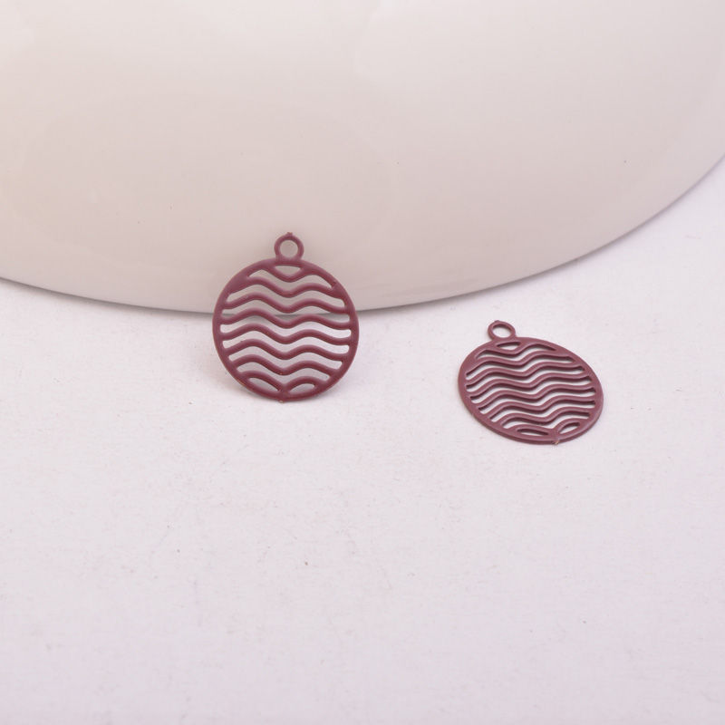 Miniaturbild: 4 estampes rondes - 13 x 11 mm  - laiton -  10 coloris