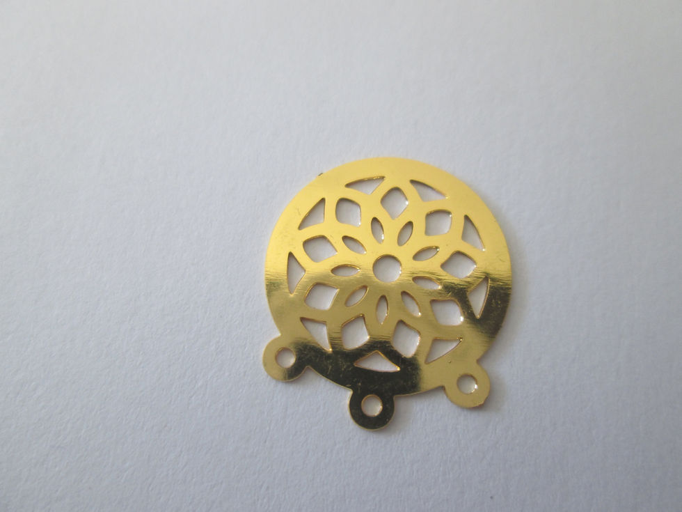 Miniatura: 4 estampes attrapes rêves - 16 x 15 mm - laiton peint - 3 coloris