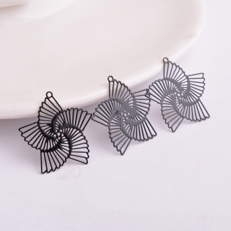 Miniature : 2 estampes spirales - 22  x 23 mm - laiton peint - 12 coloris