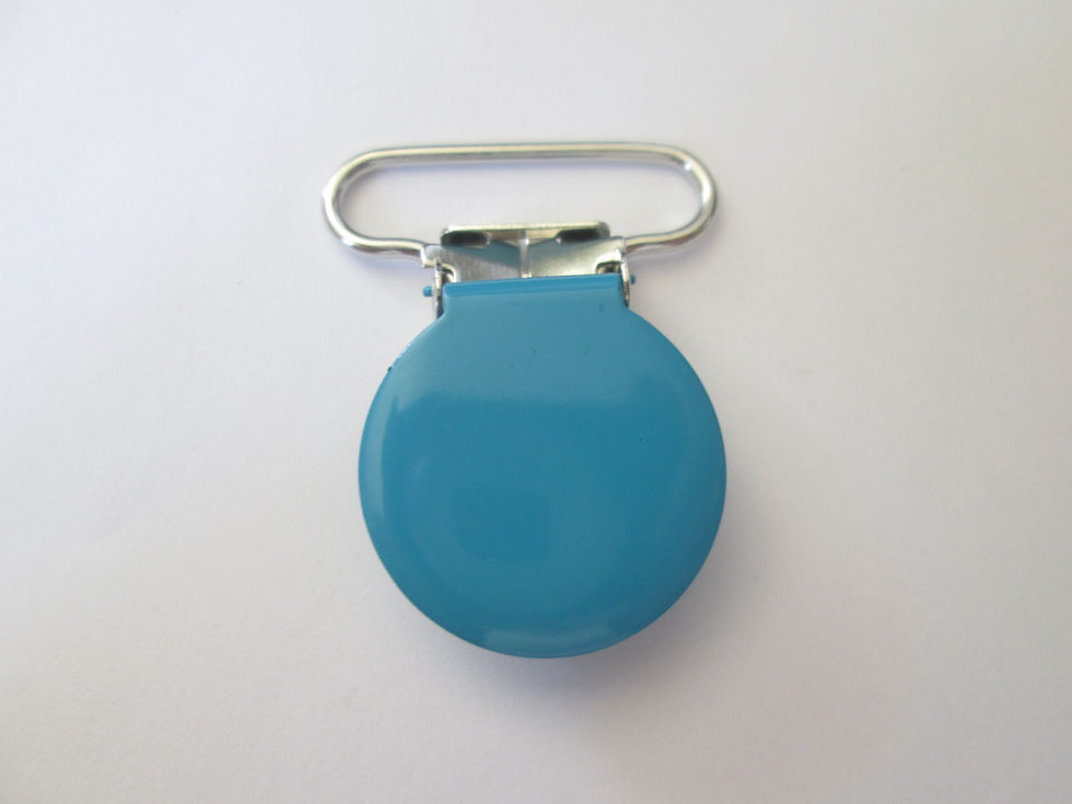 Thumbnail: suspender clip - round - 37 x 23 mm - in metal - 14 colors
