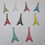 Thumbnail: 4 Eiffel Tower prints - 20 x 10 mm - brass - 9 colors to choose from