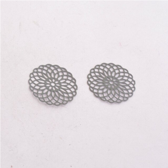 Thumbnail: 2 filigree rosette prints - 25 mm - brass - 12 colors