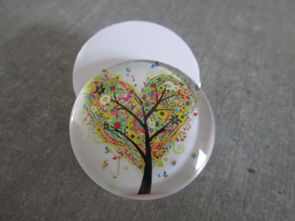Miniatura: 30 mm - cabochon verre rond - arbre de vie - 9 modèles