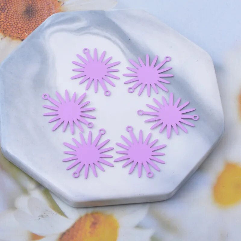 Miniatura: 2 estampes connecteurs étoile - 25 x 22 mm - 10 coloris - laiton