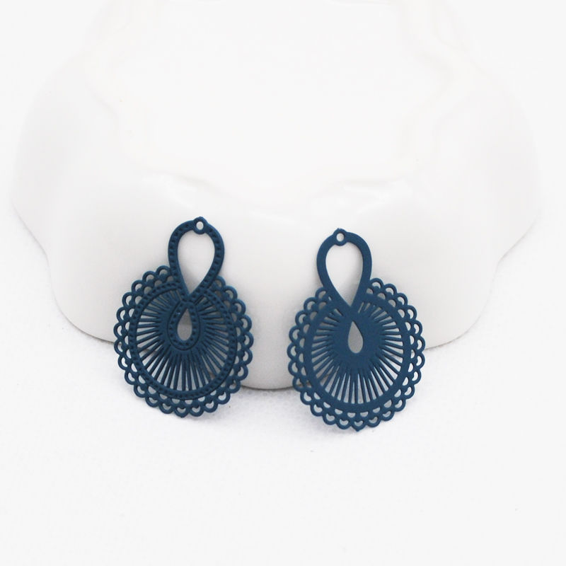 Miniatura: 2 estampes rondes - 25 x 19 mm - 5 coloris mat - laiton