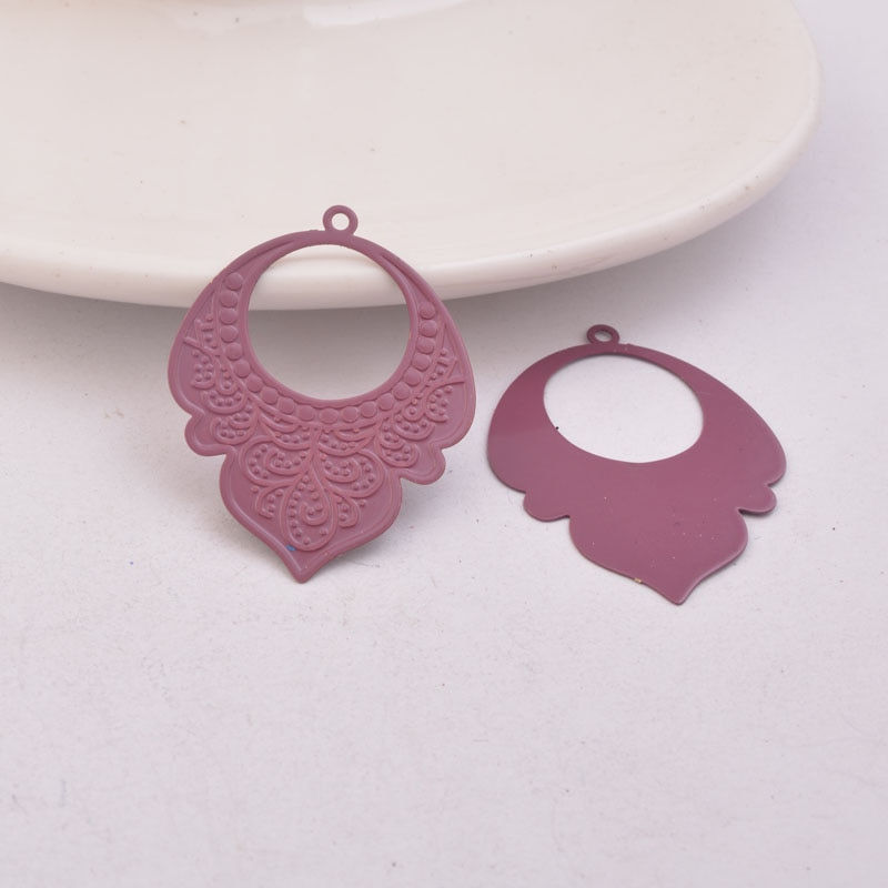 Miniatura: 2 estampes gouttes bohème - 36 x 27mm - laiton - 8 coloris