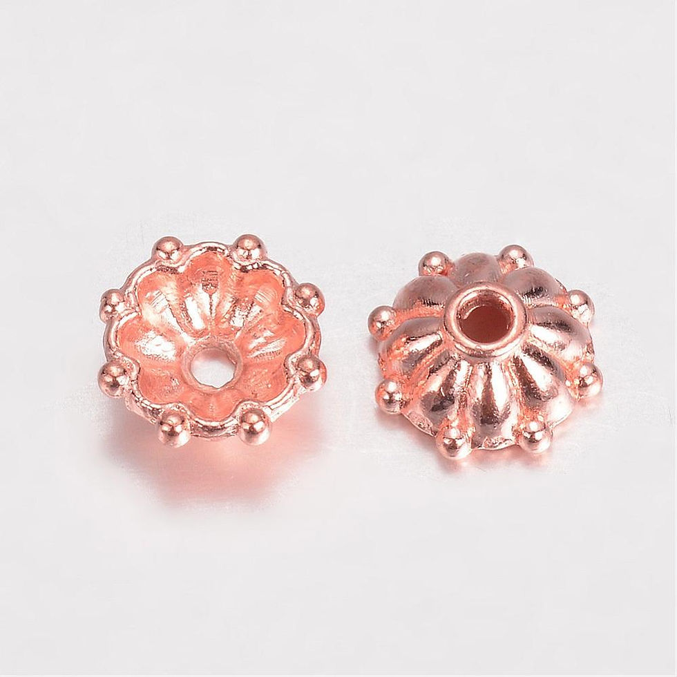 Miniatura: 10 coupelles fleur 8 x 3 mm - calottes fleur  - 5 coloris