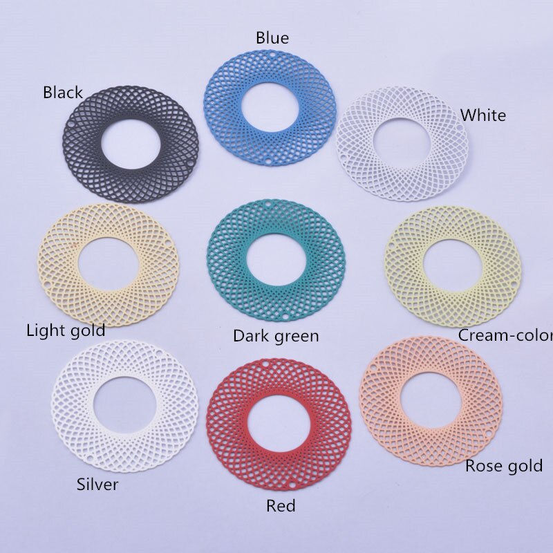 Miniature : 2 estampes rondes - 30 mm - 11 coloris - laiton peint