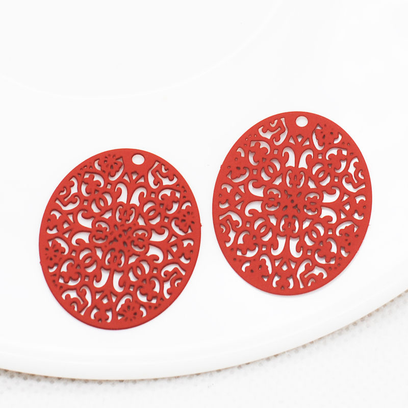 Miniaturbild: 2 estampes ovales - 32 x 24 mm - laiton - 9 coloris