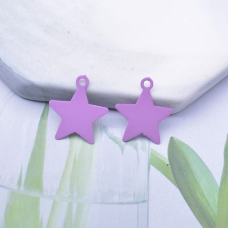Miniature : 4 estampes étoiles - 15 x 13 mm - 10 coloris - laiton