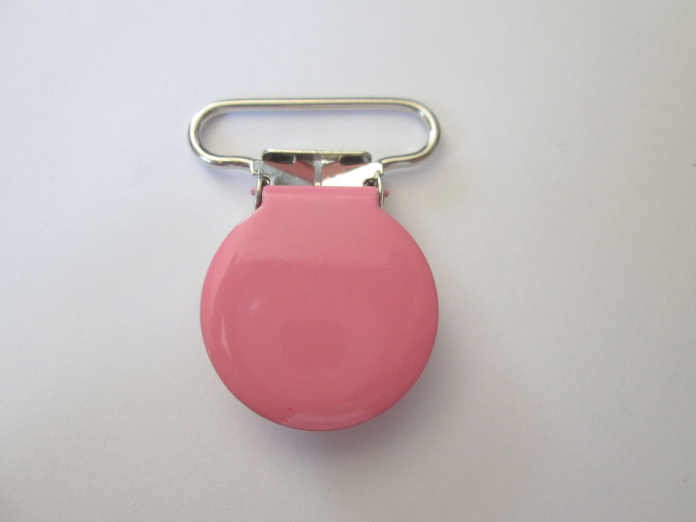 Miniature : pince bretelle - ronde - 37 x 23 mm - en métal - 14 coloris