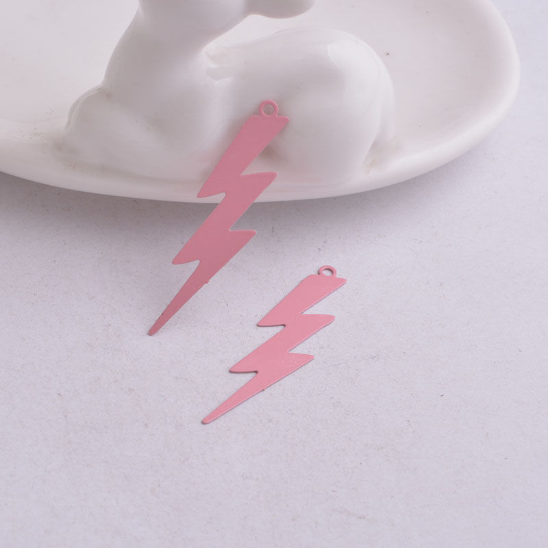 Miniatura: 2 estampes éclair - 38 x 11 mm - laiton peint - 8 coloris