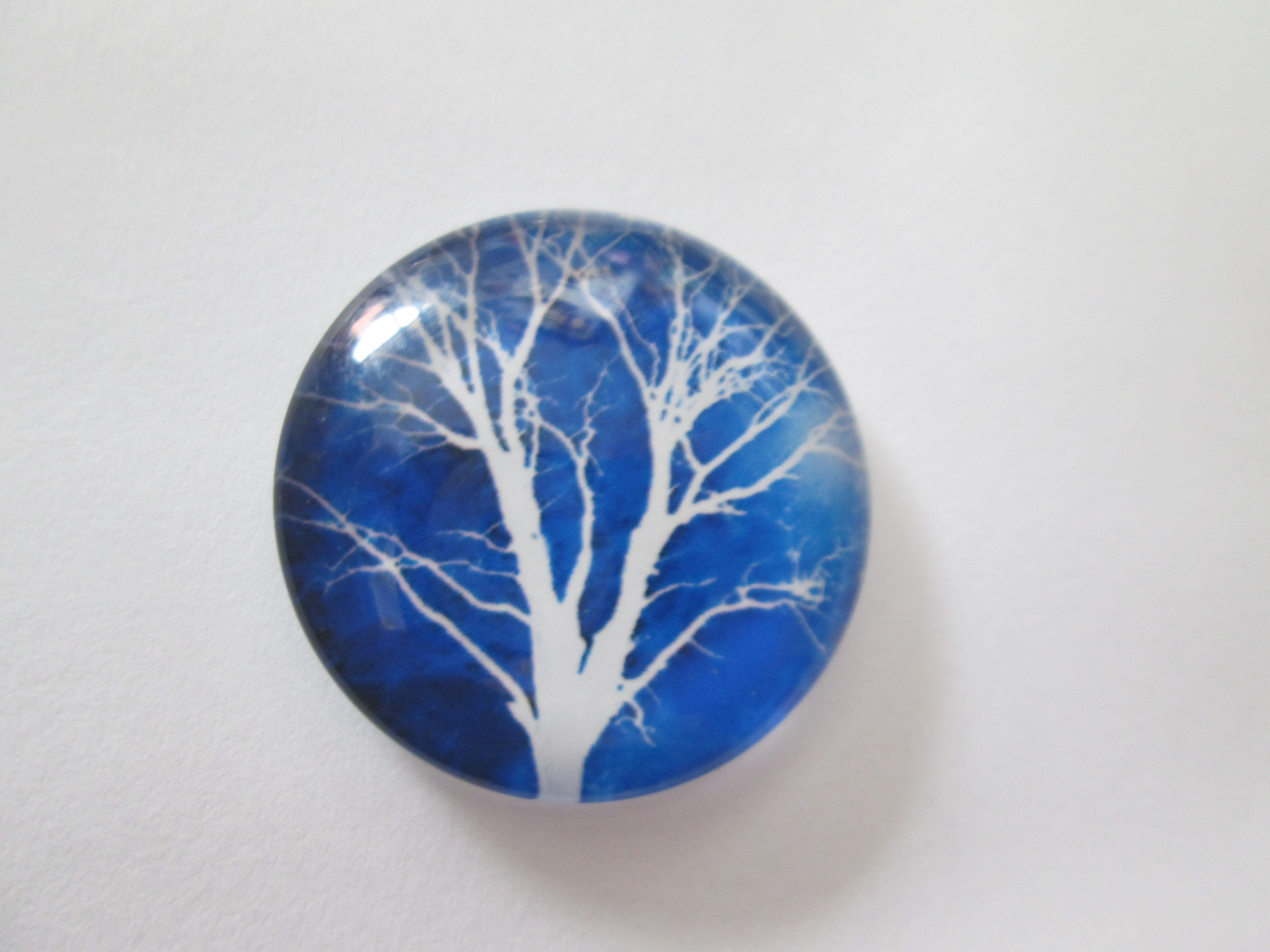 tree of life cabochon - 25 mm - printed glass