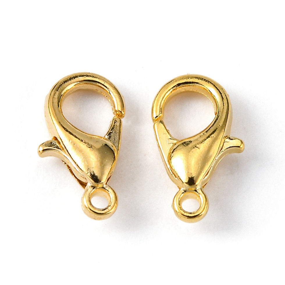 Miniature : 10 x 6 mm - 10 mousquetons - alliage zinc - 7 coloris