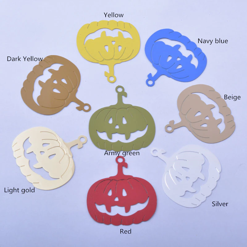 Miniature : 2 estampes citrouille d' Halloween - 36 x 33 mm - 10 coloris - laiton