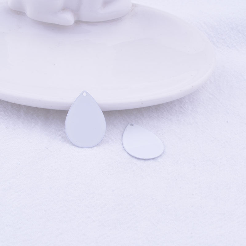 Thumbnail: 4 drops prints - 21 x 15 mm - painted brass - 10 colors