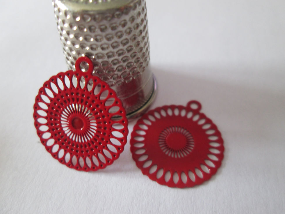 Thumbnail: 2 round prints - 20 x 18 mm - brass - 8 colors