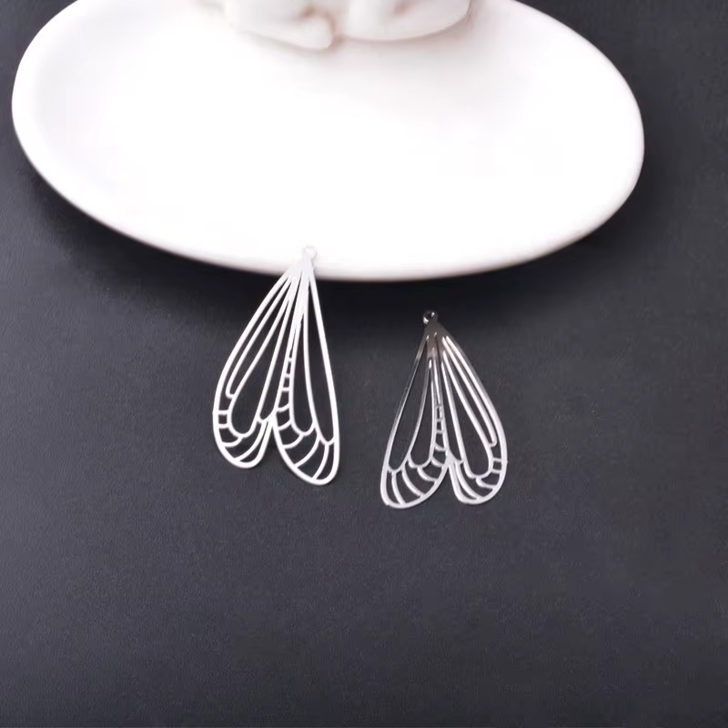 Miniature : 2 estampes ailes libellules - 39 x 21 mm - 10 coloris - laiton