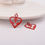 Thumbnail: 2 heart stamps - 22 x 18 mm - brass - 8 colors to choose from