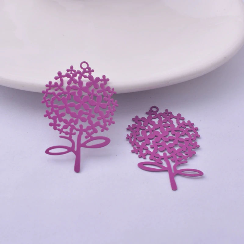 Miniatura: 2 estampes fleurs de pissenlit  - 35 x 20 mm - laiton - 10 coloris au choix