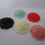 Miniature : 2 cabochons fleur - 21 mm - en résine -  5 coloris
