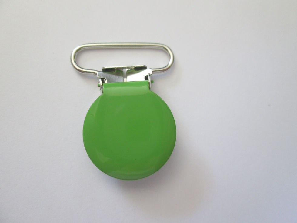 Thumbnail: suspender clip - round - 37 x 23 mm - in metal - 10 colors