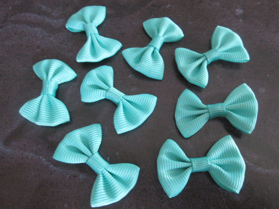 Miniatura: noeuds gros grain unis - 37 x 25 mm - coton et polyester - 10 coloris