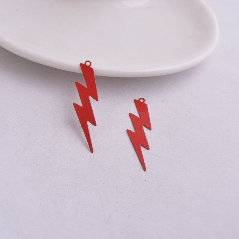 Miniatura: 2 estampes éclair - 38 x 11 mm - laiton peint - 8 coloris