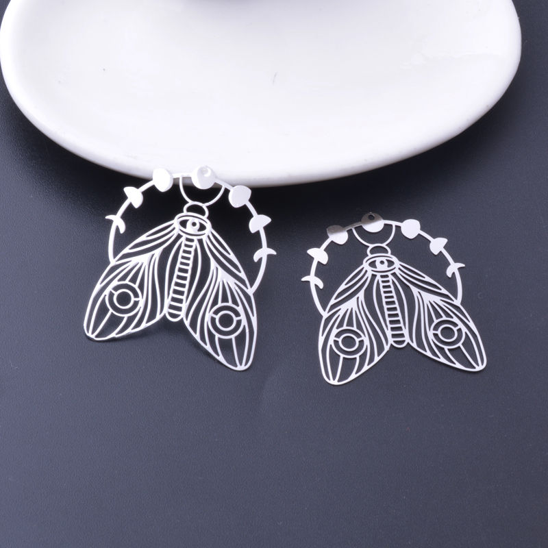 Miniature : 2 estampes papillon - 39 x 33 mm - 10 coloris - laiton