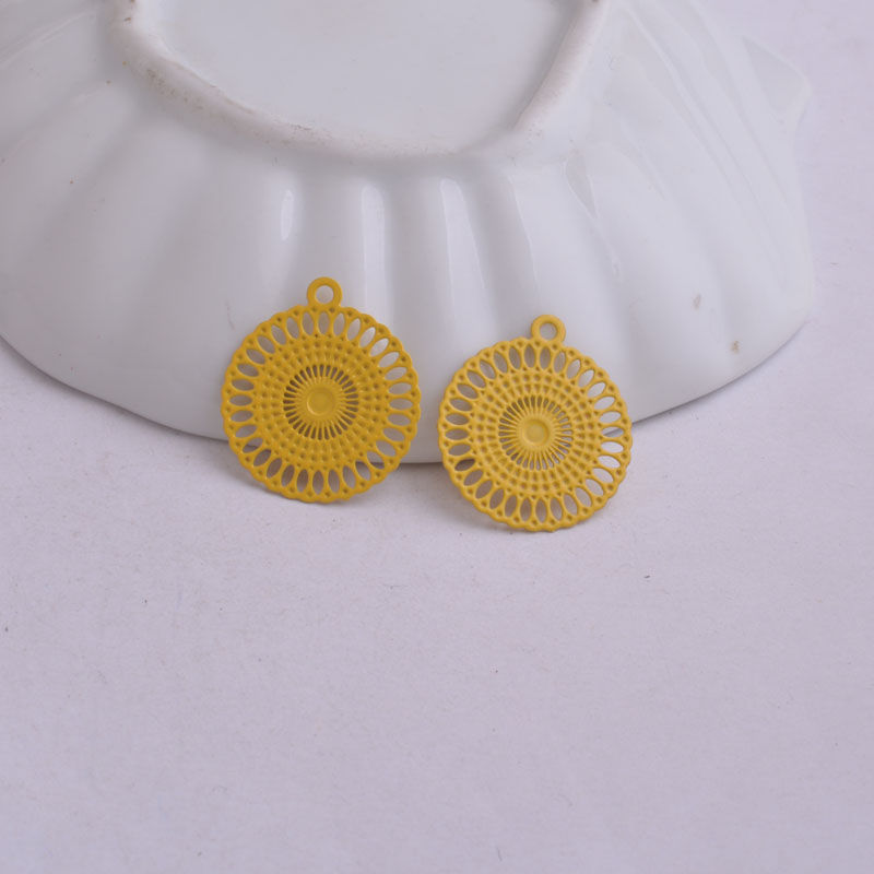 Miniaturbild: 2 estampes rondes -  20 x 18 mm  -  laiton -  8 coloris