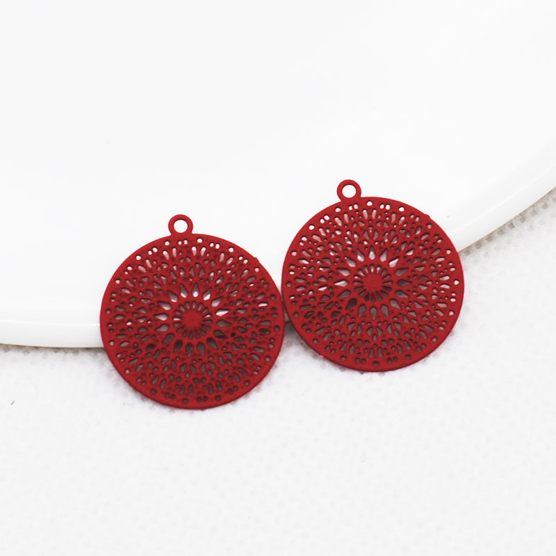 Miniaturbild: 2 estampes rondes - 20 x 18 mm - laiton - 5 coloris
