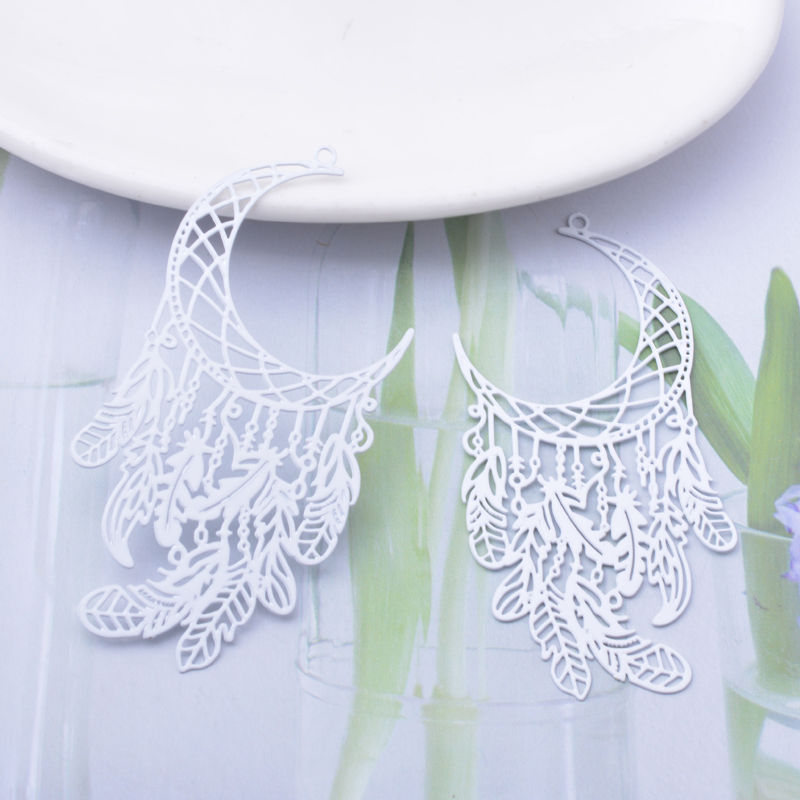 Miniature : 2 estampes attrape rêves filigrane  - 60 x 30 mm - 10 coloris - laiton