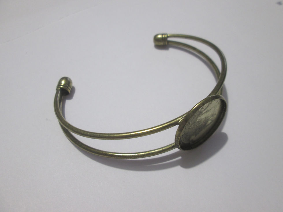 Miniatura: 25 mm - bracelet jonc  - coloris bronze vieilli - laiton