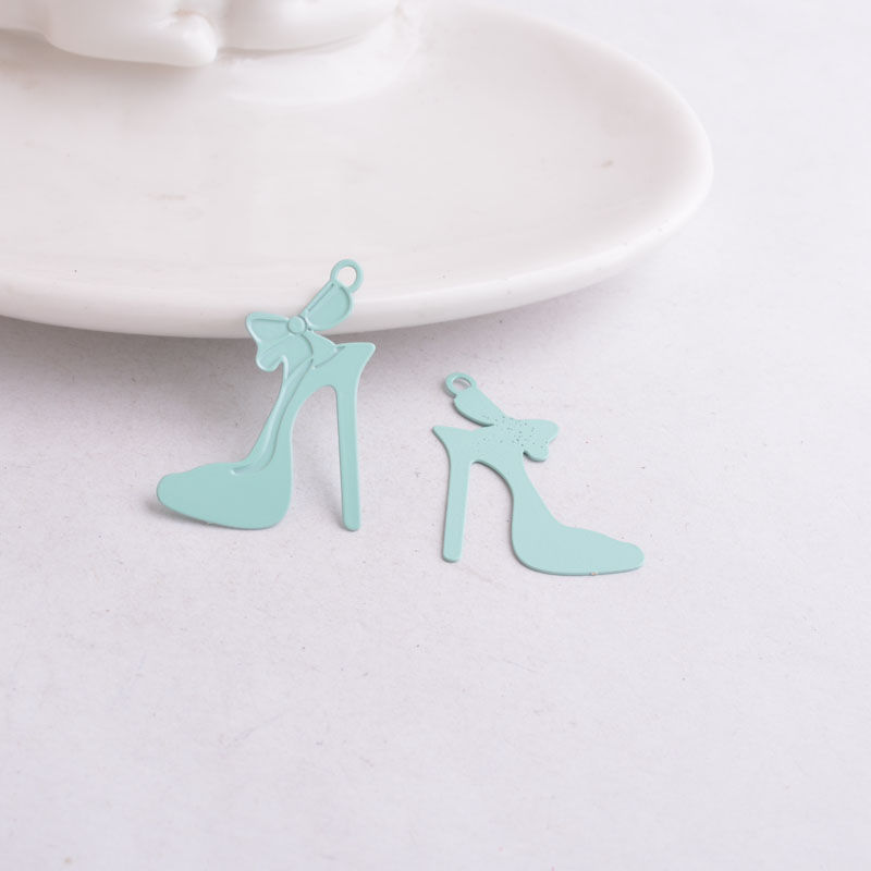 Miniatura: 2 estampes escarpins - 30 x 21 mm - laiton - 10 coloris au choix