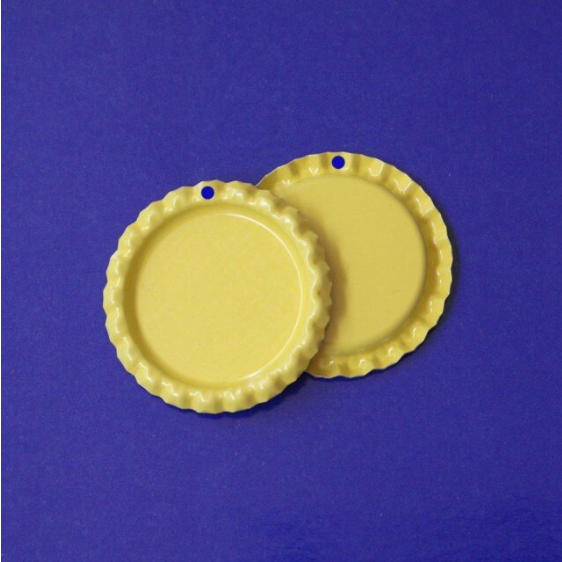 Miniature : pendentif capsule - support cabochon 25 mm - 16 coloris