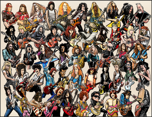 Rock Guitar Icons Poster | artofthomasestrada
