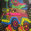 Thumbnail: Original 18"x24" Black Light "Funky Van" Painting 