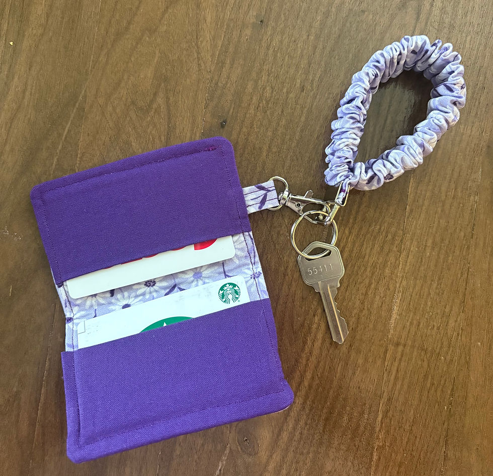 Thumbnail: Card Holder and Key Fob Scrunchie  Lavender 