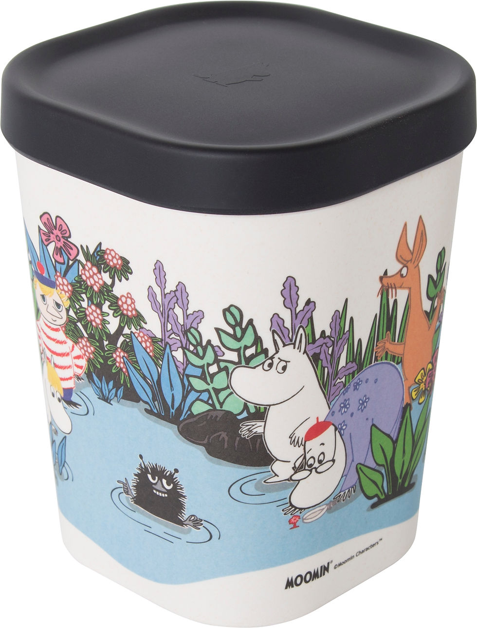 大儲物罐-白底花環