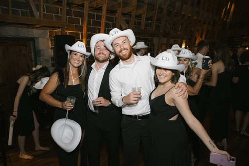 guests at a wedding reception inside the brownstone topeka