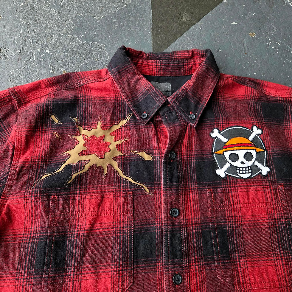 Thumbnail: “One Piece” Flannel rework