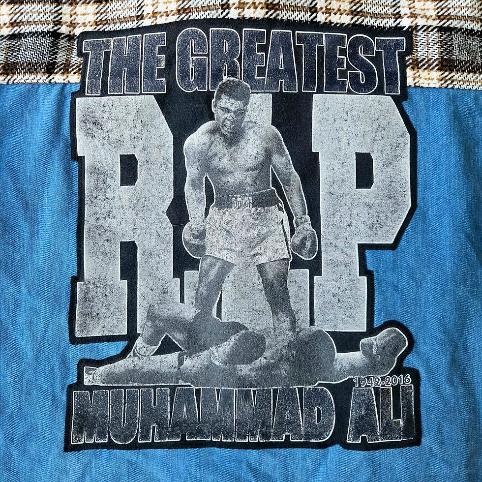 Thumbnail: “R.I.P. The Greatest” flannel rework
