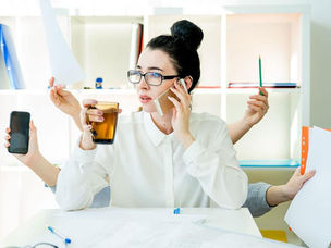 A woman doing too much