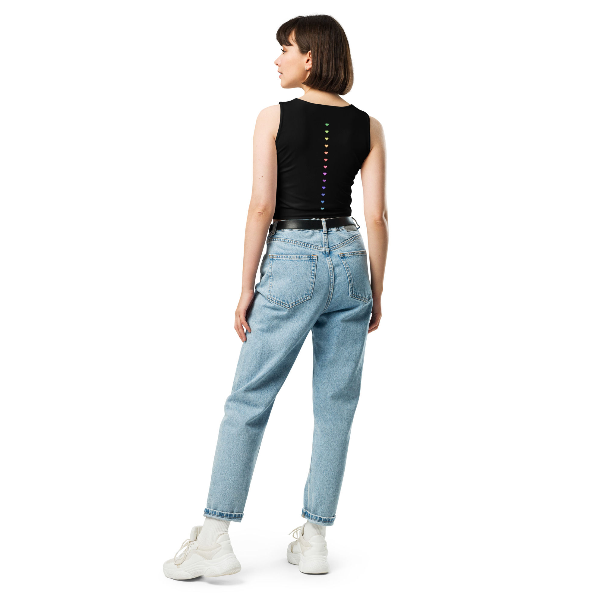 Women's Crop Top - Sunset Love Pastel