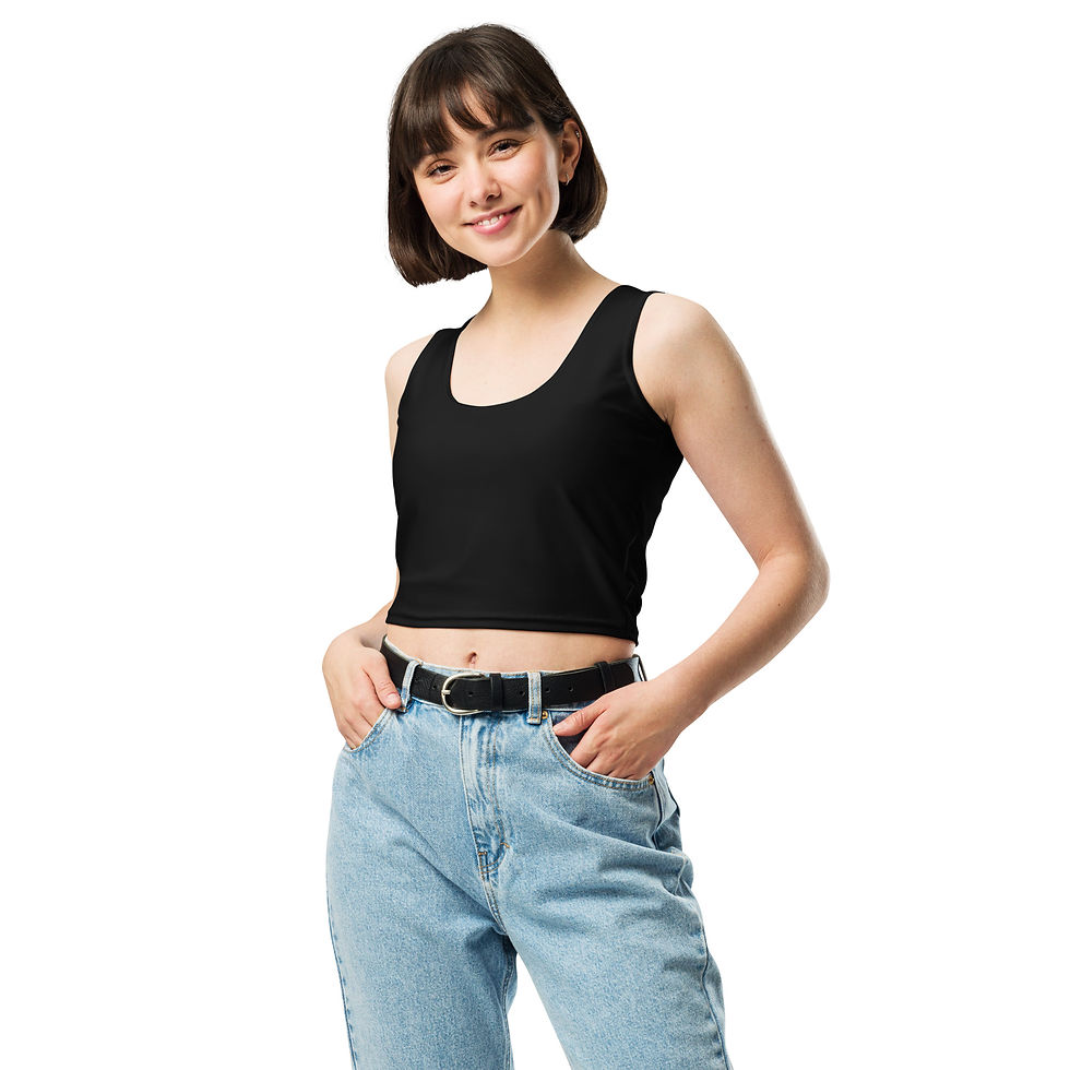 Thumbnail: Women's Crop Top - Sunset Love Pastel